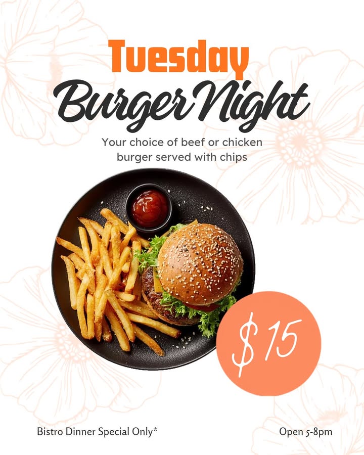 Featured image for “$15 Tuesday Burger Night at Club Manning Point”