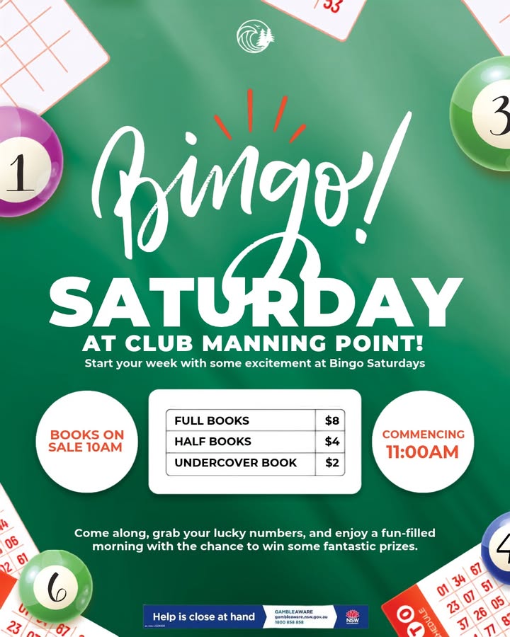 Featured image for “Saturday Morning Bingo at Club Manning Point”