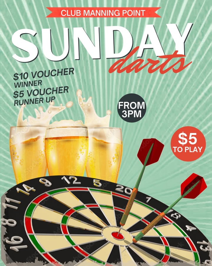 Featured image for “Sunday Arvo Darts Competition at Club Manning Point”